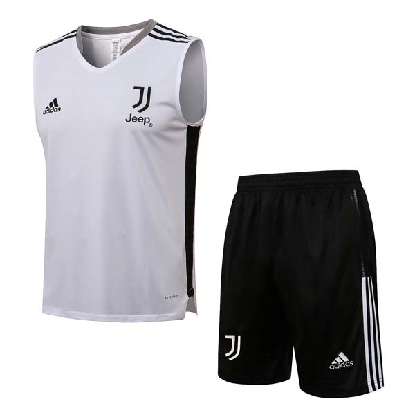 Camiseta Juventus Sin Mangas 2022 Blanco Negro